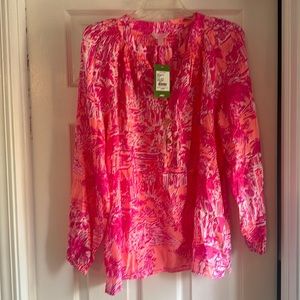 Gorgeous Lilly Pulitzer Silk Elsa Blouse